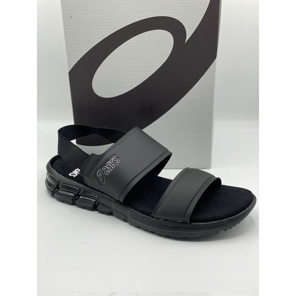 ASICS Gel-Quantum 90 Sling-Back Slides Sandals 12 Black GEL-Cushion